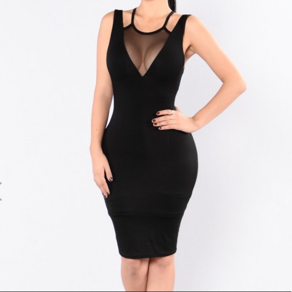 Fashion Nova Black Bodycon Dress NWT